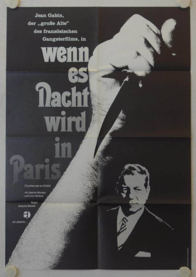 Wenn es Nacht wird in Paris originales deutsches Filmplakat (R70s)